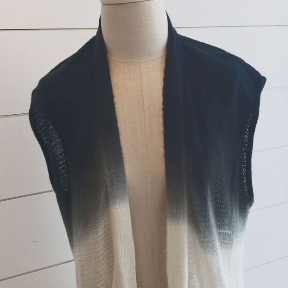 Two by Vince Camuto small duster so soft black grey white/cream - Picture 2 of 6
